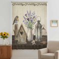 thumbnail image 2 of Vintage Flowers Sheer Curtains 84 Inches Long, Birds Retro Art Elegant Farmhouse Rustic Light Filering Curtains, Breathable Simi Curtain Privacy Drapes for Living Room Bedroom Window Treatment, 2 of 9