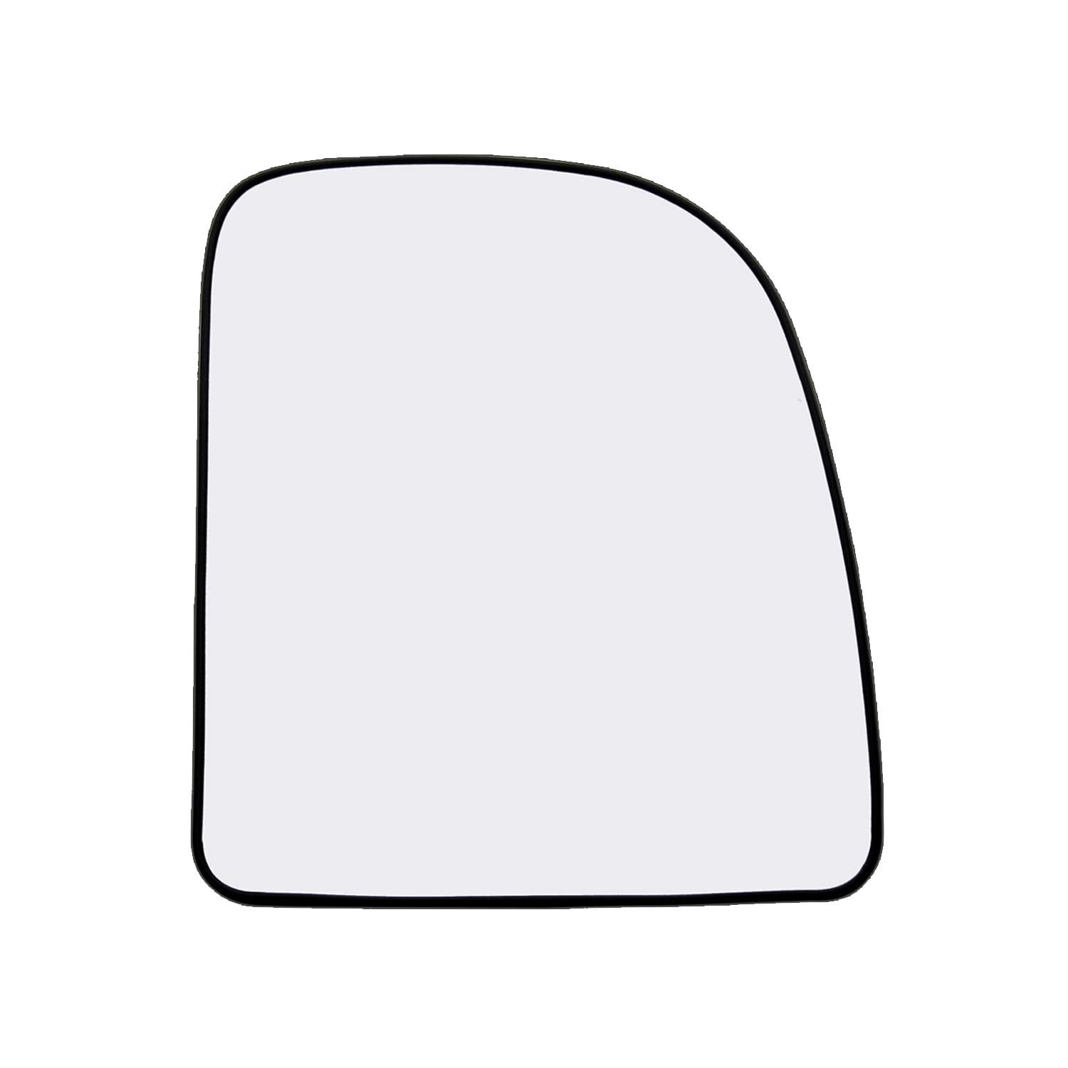 Passenger Side Door Towing Mirror Upper Glass Replacement with Plastic