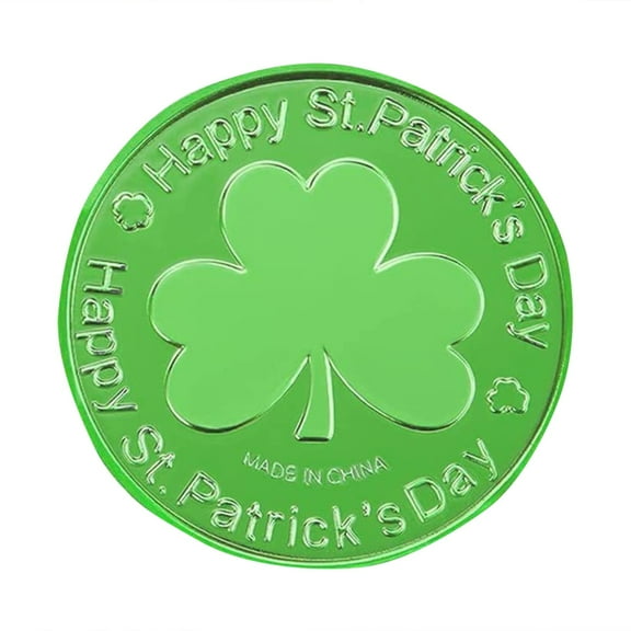 36Pcs St. Patrick's Day Gold Coins With Shamrock Design, Irish Festival Party Game Tokens, For St. Patrick's Day Decorations, Party Favors, Game Prizes, Carnival Supplies
