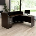 thumbnail image 3 of Arrive 72W x 72D L Reception Desk with Drawers in Mocha Cherry - Engineered Wood, 3 of 11