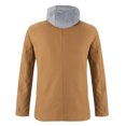thumbnail image 2 of Traje de hombre con capucha y sombrero extraíble con costuras, traje informal ajustado de dos botones, chaqueta de una pieza de gran tamaño, 2 of 5