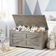 thumbnail image 2 of Cofre de Almacenaje de Ratán, Caja de Juguetes de 39.4" para Niños, Banco con Bisagra de Seguridad, 2 of 7
