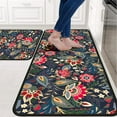 thumbnail image 2 of Colorful Floral Rug for Kitchen Mats for Floor 2 Piece, Anti Fatigue Floor Mat for Kitchen, Kitchen Floor Mats for in Front of Sink and Boho Kitchen Matt for Standing for Kitchen Decor 17"X30"+17"X47", 2 of 6