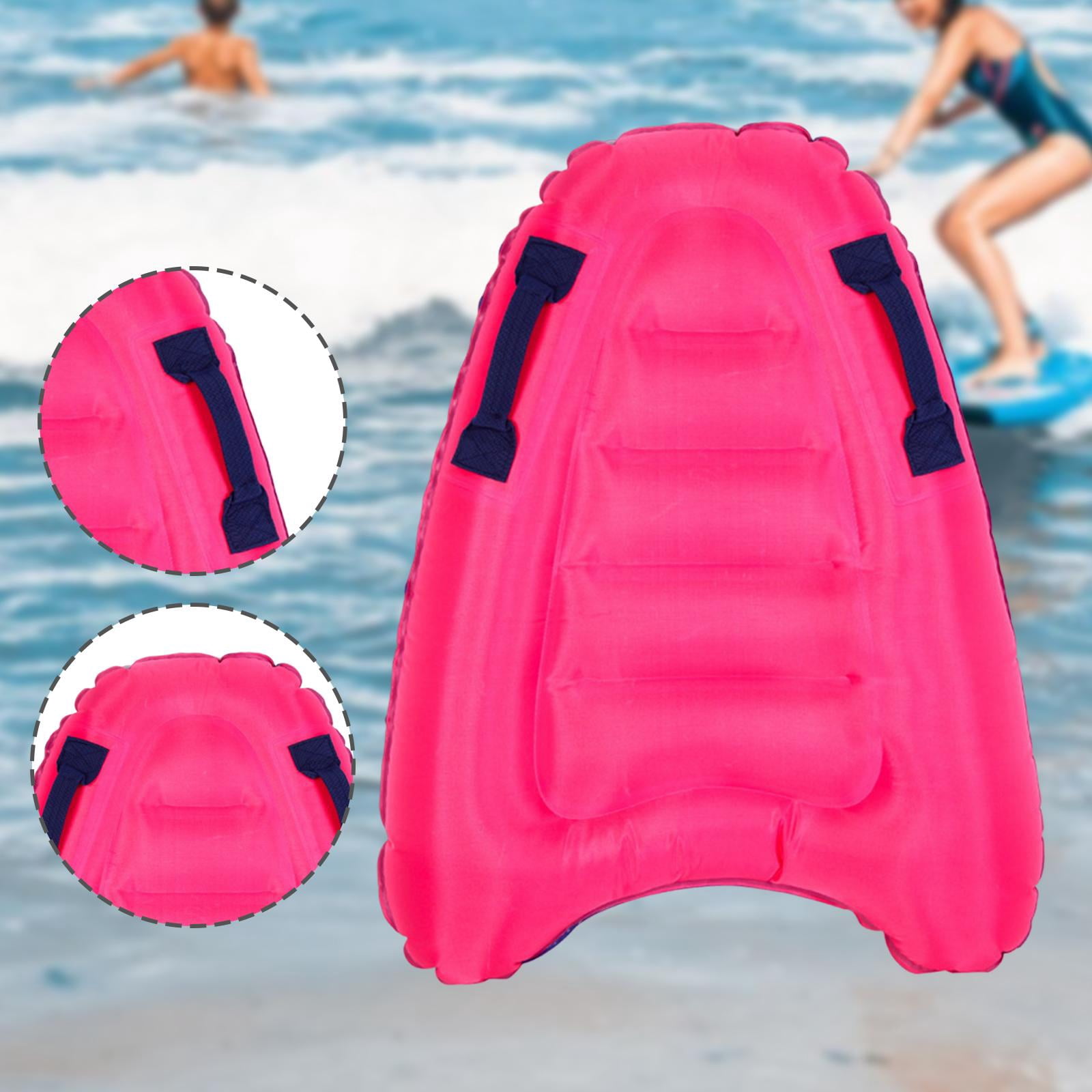DimyFew Adults Kids Inflatable Surfboard with Handles Kids and Adults Surfing Body Board Pink