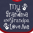 thumbnail image 4 of Inktastic Grandma Grandpa Love Me Girls Boys or Girls Baby Bib, 4 of 4