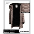 thumbnail image 2 of Steve Madden Women's Faux Fur Lining Winter Coat - Long Length Quilted Parka Jacket for Women (S-3X), 2 of 7