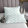 thumbnail image 3 of Erosebridal Girly Bow-tie Bedspread Sets Twin Size, Cyan Ribbon Coverlet Set Twin, Cartoon Bow Bed Set, Microfiber Room Decorative, 2 Pieces, 3 of 6