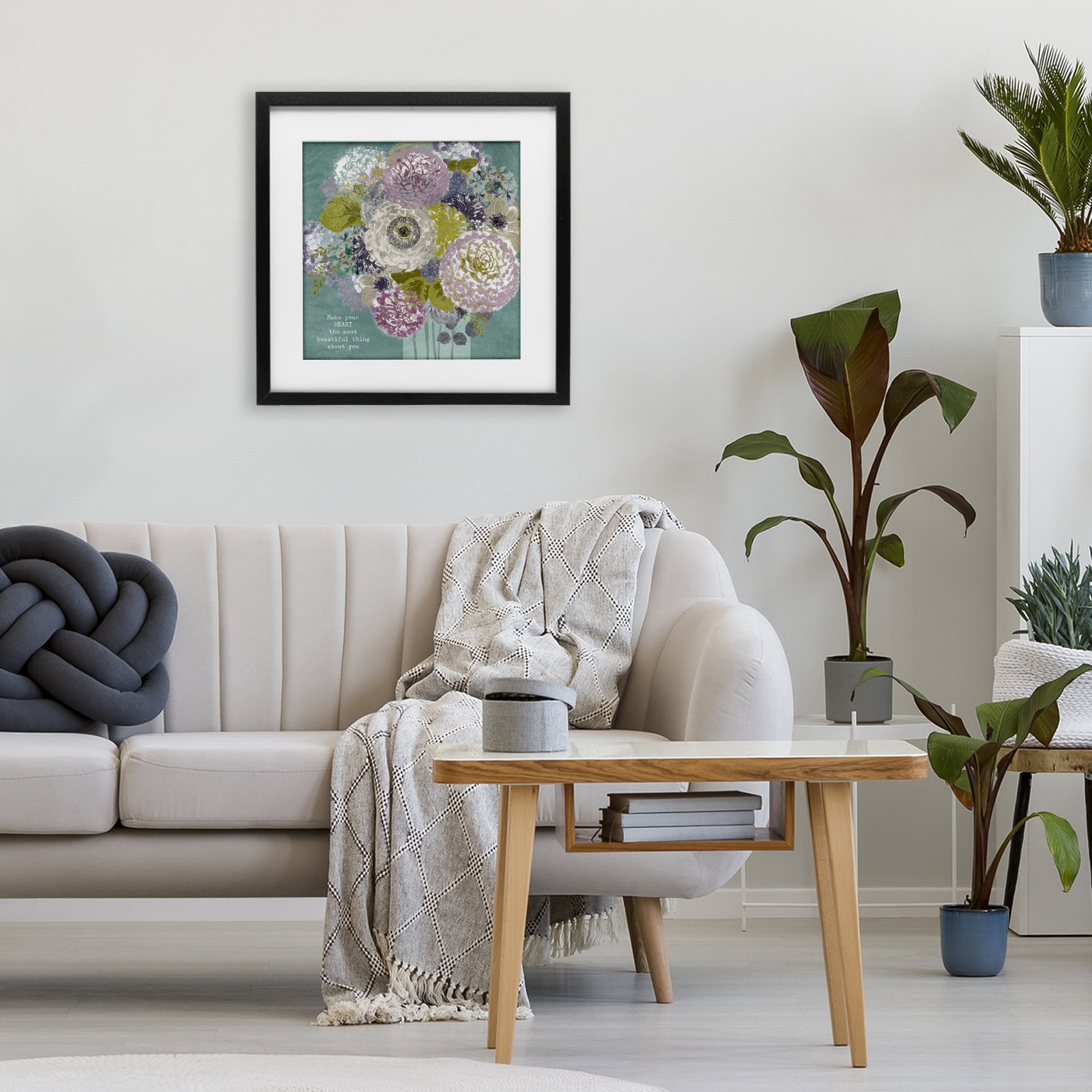 Stupell Industries Most Beautiful Thing Florals Black Framed Print Under Glass, design by Suzanne Nicoll