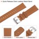thumbnail image 5 of Rápido Desenganche Auténtico Cuero Reloj Banda 22mm Ancho Flor Vaca Cuero Reloj Correa para Hombres y Mujeres, Claro Marrón y Plata Tono, 5 of 8