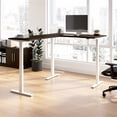 thumbnail image 1 of Scranton & Co Engineered Wood 60W L-Shaped Standing Desk in Mocha Cherry, 1 of 7