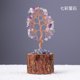thumbnail image 1 of Nvzi Árbol de la fortuna con base de madera, piedra triturada de cristal natural, base de madera maciza, árbol de la vida de piedra natural, decoración para el hogar - 1 pieza, 1 of 4