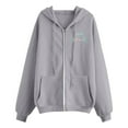thumbnail image 5 of Zip Up Hoodie Women Fitted Ribbed Workout Gym Stylish Women's Hoodies & Sweatshirts For Casual Wear Long Sleeve Pullover With Hood For Every Season Comfortable Fit For Daily Outings Easy To Care For, 5 of 6