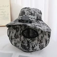 thumbnail image 3 of ibiyuan Solar Fan Hat Replacement Fan Wide Brim Hats for Women Usb Charging Adjustable Speeds Fishing Hat for Men 2-In Hands-Free Hat Fan Womens Sun Hat for Outdoor Fishing, Camping, Hiking, 3 of 4