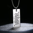 Peermont "Love" Quote Dog Tag Necklace in Silver Rhodium Overlay 18