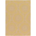 thumbnail image 1 of Unique Loom Botanical Collection Floral Abstract Transitional Indoor and Outdoor Flatweave Area Rug, 7 x 10 ft, Yellow/Beige, 1 of 2
