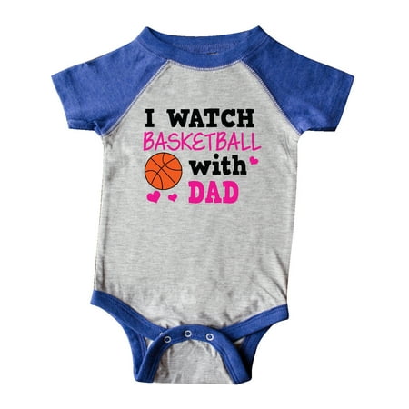 

Inktastic I Watch Basketball with Dad Gift Baby Boy or Baby Girl Bodysuit