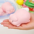 thumbnail image 6 of Pig Slow Rising Squishy Stress Ball Pink Silicone Fidget Toy 3x2in Cute Piggy Sensory Toy Stress Relief for Adults Kids Desk Decor Anxiety Relief Squeeze Toy 1PC, 6 of 9