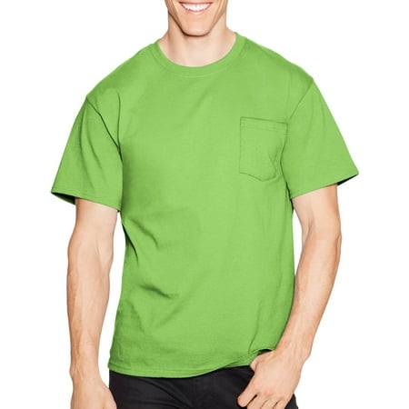 Blue 16 Pocket Square - Men's Tagless Crew Neck Short Sleeve Pocket Tshirt