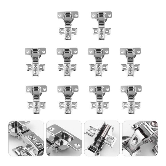 OULII 10Set Concealed Hydraulic Hinge Cabinet Hinges for Furniture and Cabinets
