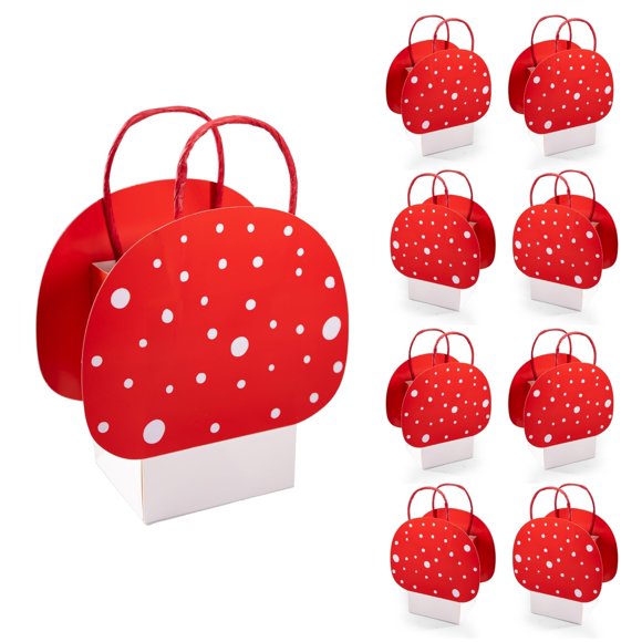 Regalos de fiesta de hongos de porrista, decoraciones de fiesta de cumpleaños, bolsas de regalo de hongos, bosques encantados, Alicia en el país de las maravillas, bolsas de rega
