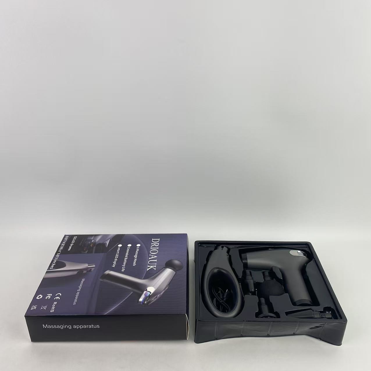 DRIOAUK Massage apparatus,Massage Gun, Muscle Therapy Gun for Athletes, Deep Tissue Percussion Body Muscle Massager with 30 Adjustable Speeds, 6 Types of Massage Heads