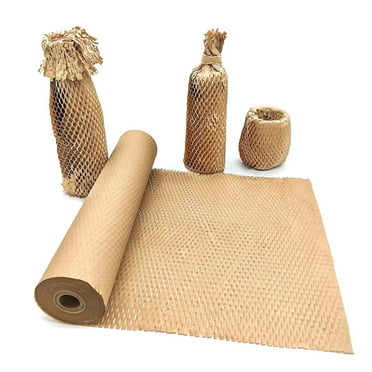 Honeycomb Packing Paper, 12" x 100' Packing Paper Substitute Alternative for Bubble Cushioning Wrap for Moving Shipping Packaging, Recyclable Moving Supplies Bubble Packing Wrap Protective Roll