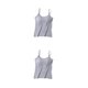thumbnail image 4 of Qarigey Camiseta sin mangas cómoda y sexy de poliéster para mujer con cubiertas para pezones camisolas y chalecos para mujer sujetador gris XXL,1 2Conjunto, 4 of 6