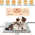 thumbnail image 4 of Cat Heating Pad, 6 Adjustable Temperature & 5 Timer Options, 17.7'' x 17.7'' Pet Heating Pad for Cats Dogs, Waterproof Indoor Outdoor Electric Heated Cat Bed Dog Mat with Chew-Resistant Cord (Grey), 4 of 10