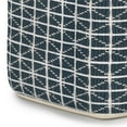 thumbnail image 3 of Pemberly Row Pouf Carré Boho en Bleu Foncé et Blanc Motif Tissé à la Main, 3 of 7