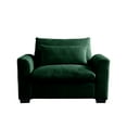 thumbnail image 6 of Deep Seat Single Sofa, Upholstered Accent Chair with Waist Pillow, Modern Sectional Sofa Couches for Living Room, Office, Apartment, Small Comfy Couch, Green, 6 of 6