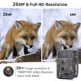 thumbnail image 4 of 20MP Hunting Camera Outdoor Waterproof Night View Trail Camera Infrared Cam for Wildlife Hunting, 4 of 10