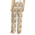 thumbnail image 3 of Uemuo Mushroom Pattern Women's Wide Leg Palazzo Lounge Pants with Pockets Light Weight Loose Comfy Casual Pajama Pants-, 3 of 9