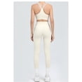 thumbnail image 5 of SKQIT Women's 2 Piece Workout Set Ruched Longline Sports Bra & High Waisted Leggings Removable Pads Yoga Pilates Outfit, 5 of 7