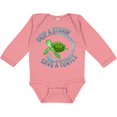 thumbnail image 3 of Inktastic Skip a Straw Save a Turtle with Cute Green Sea Turtle Boys or Girls Long Sleeve Baby Bodysuit, 3 of 5