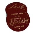 thumbnail image 1 of Inkdotpot Real Gold Foil Thank You For Celebrating With Me Birthday Tags Favor Hang Paper Tags 50 Pieces, 1 of 1