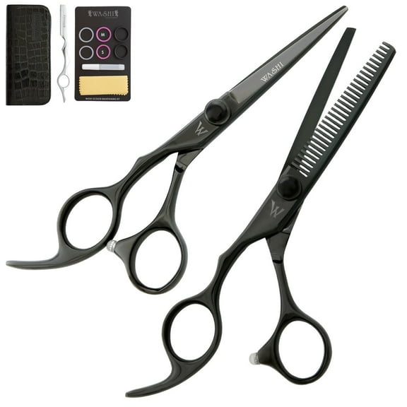 Washi Scissor Professional Black Dragon Lefty Set In Size 5.5
