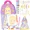 Purple, variant on Yoveccy 4-in-1 Princess Paper Makeup & Diamond Painting Kit, DIY Arts and Crafts Dress Up Travel Toy for Girls Ages 4-8(Pink)
