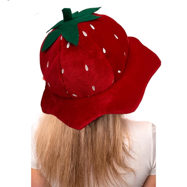 Lindos sombreros navideños para niñas, sombrero de fresa para disfraz de Halloween