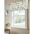 thumbnail image 6 of Spring Green Leaves Valances for Windows, Rod Pocket Kitchen Valance Curtains - Soft & Washable Small Window Treatment for Living Room,&nbsp;Bathroom, Butterfly Flower , 42x12 Inch, 1 Panel, 6 of 9