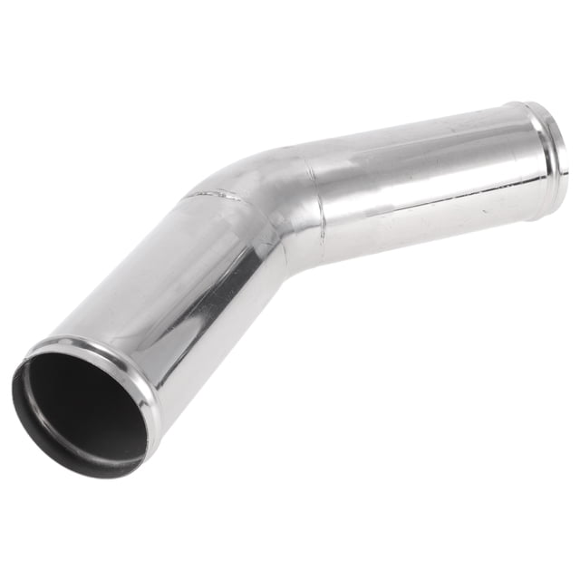 Tubo de escape de mandril de 45 grados con rodillo de perlas, tubería personalizada para automóvil modificado, 3.5" OD, longitud de 7.87", acero inoxidable T304, tono plateado