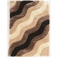 thumbnail image 2 of Linon Links 8' x 10' Hand Tufted Wave Shag Rug in Brown, 2 of 3