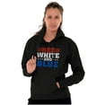 thumbnail image 3 of Proud American Red White and Blue USA Unisex Plus Fleece Graphic Hoodie Brisco Brands 2X, 3 of 5
