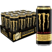 Java Monster Nitro Cold Brew Sweet Black, Coffee + Energy, 13.5 fl oz, (12 Cans)