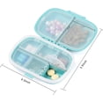 thumbnail image 1 of Organizador de pastillas de viaje de 2 piezas, pastillero portátil de 8 compartimentos (azul + rosa) Qi Cheng XianweiShao 8390613975461, 1 of 1