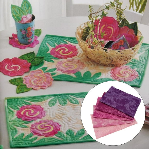 Paquetes de acolchado de de tela de teñido anudado de 5 uds para confección de accesorios para manualidades de bricolaje hec Púrpura perfecl Tela de tinte de corbata