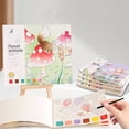 thumbnail image 4 of LEEYNEER 2pcs Creative Watercolor Painting Books  Coloring Books  Gouache Graffiti Picture Books  Sticky Note Books  Watercolor Paper, 4 of 6