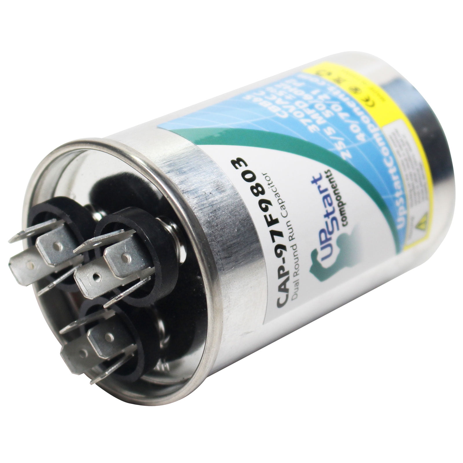 25/5 MFD 370 Volt Dual Round Run Capacitor Replacement for