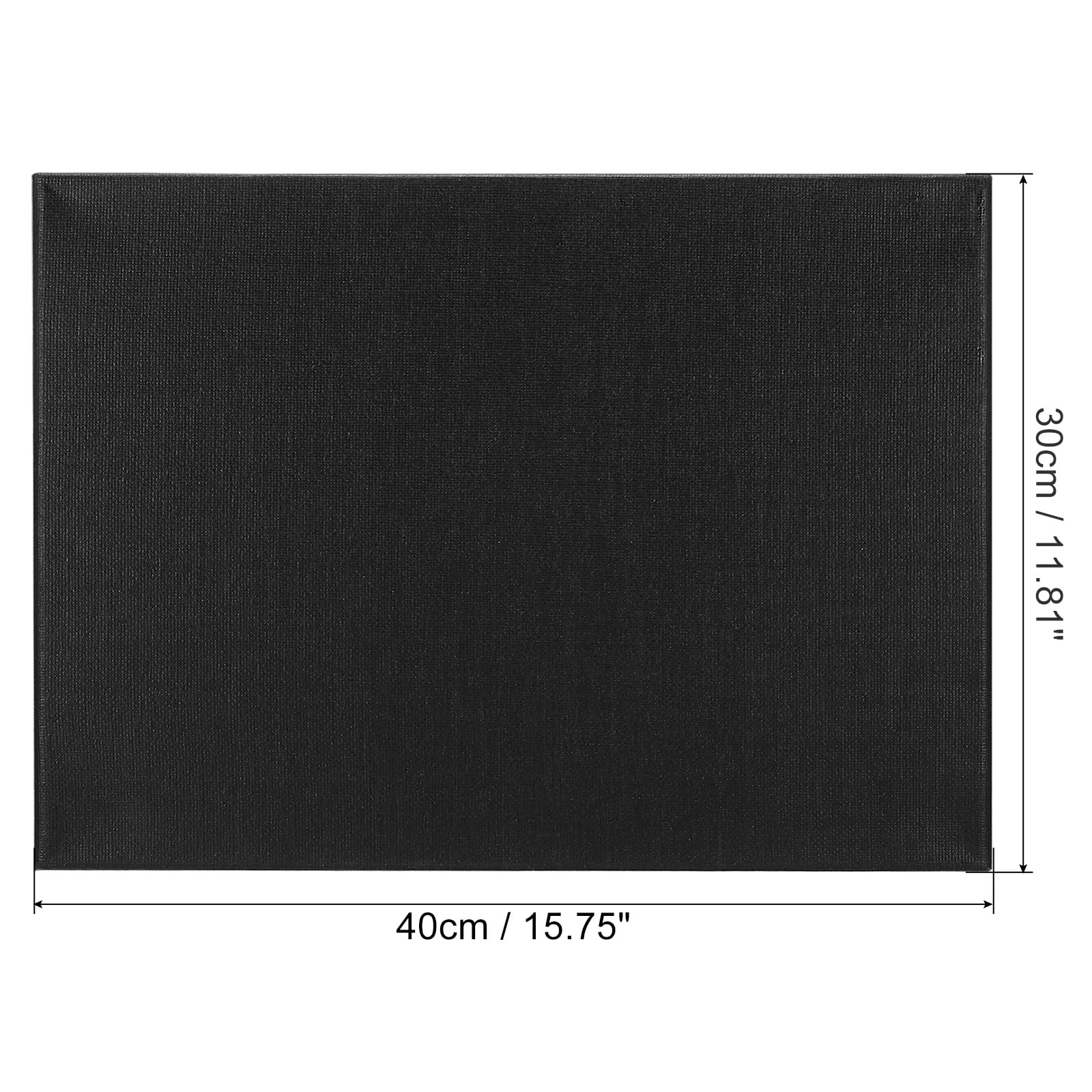 Uxcell Paint Canvases for Painting, 3 Pack 16x12 Inch Square Wood Frame Stretched Blank Art Board Panels Black