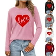 thumbnail image 5 of Aloohaidyvio Womens Valentines Long Sleeve Shirts Cute Heart T Shirts Funny Valentines Day Tees for Ladies, 5 of 5