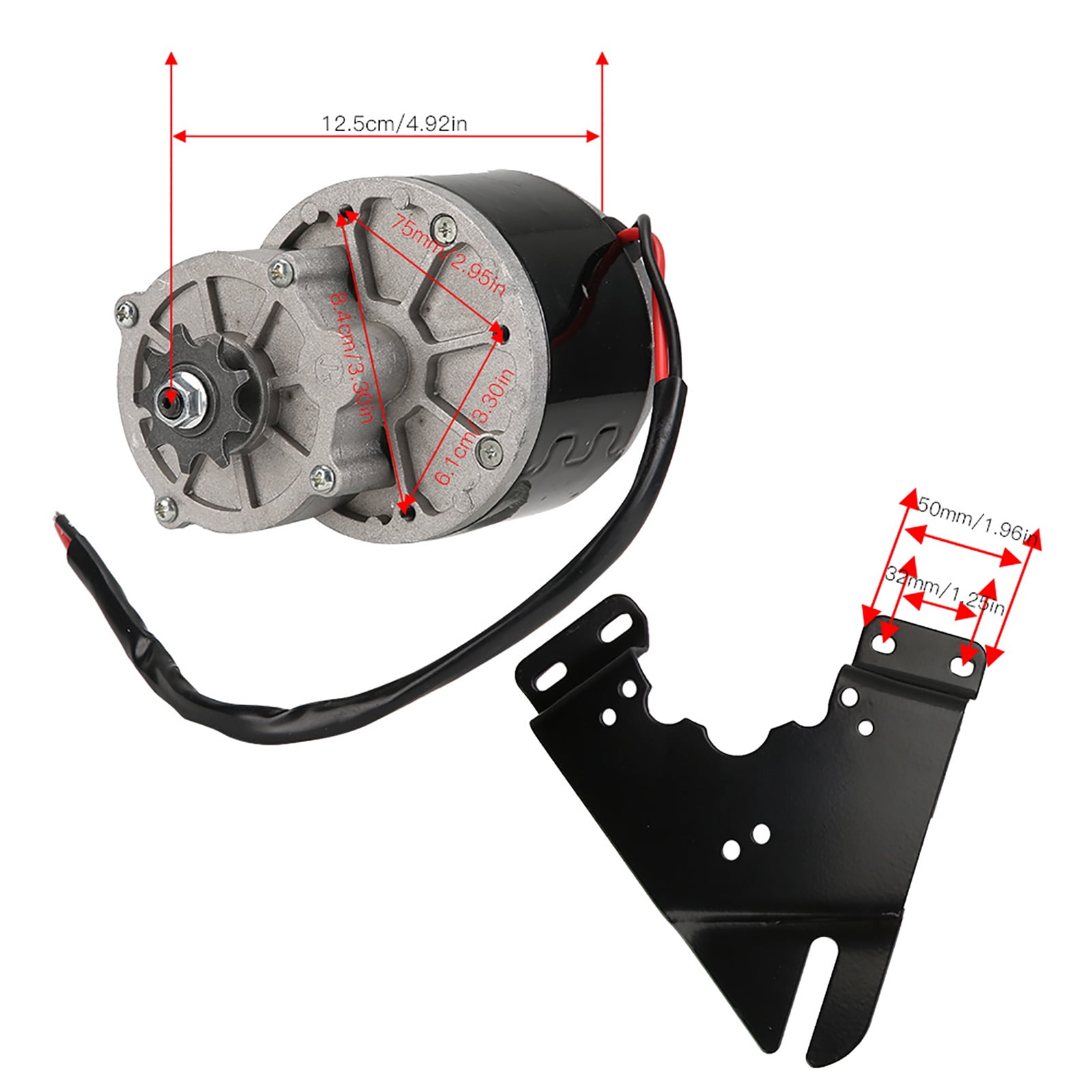 Henmomu 12V 250W Gear Reduction Electric Motor With Triangle Board